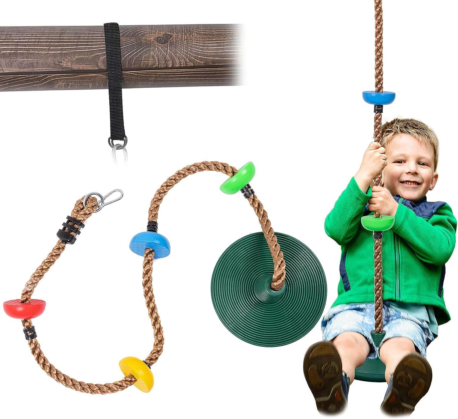 AdventureClimb™ - Kid's Outdoor Climb Swing Set